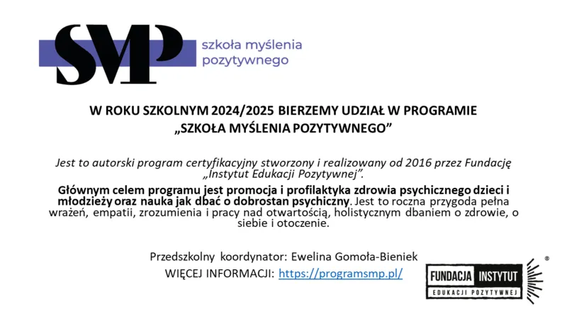 Szkoła Myślenia Pozytywnego — program edukacyjny