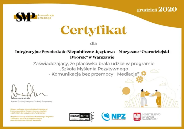 Certyfikat NVC — Porozumienie bez Przemocy